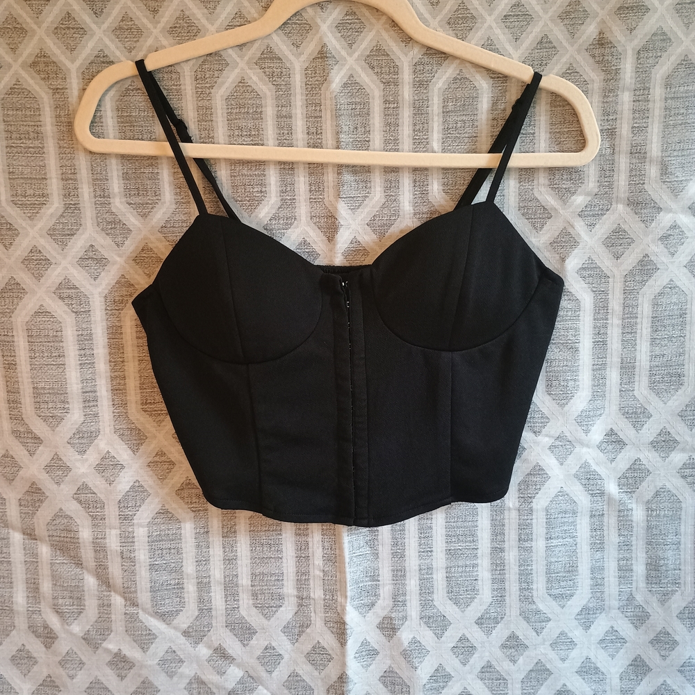 Black Bustier Tank Top - Women